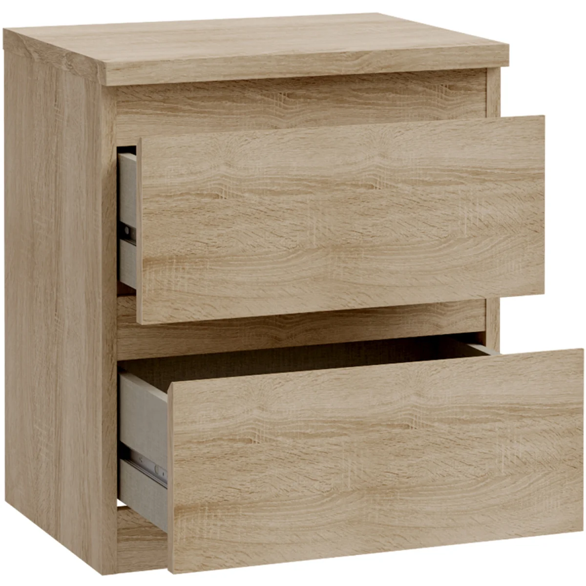 Edmore 2 Drawer Bedside - Light Grey – image 9