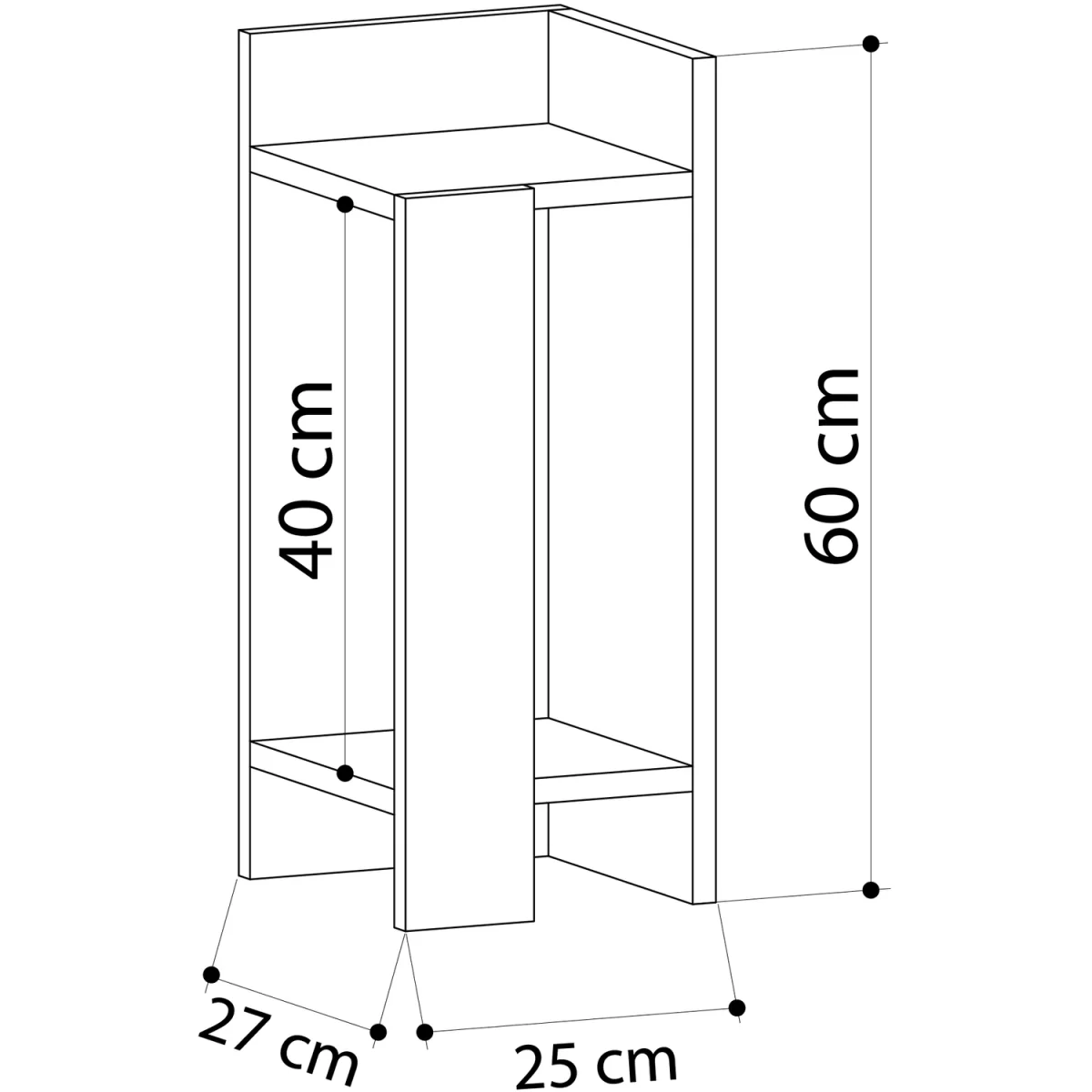Decortie Elos Two Tier Open Bedside Module - Travertine – image 7
