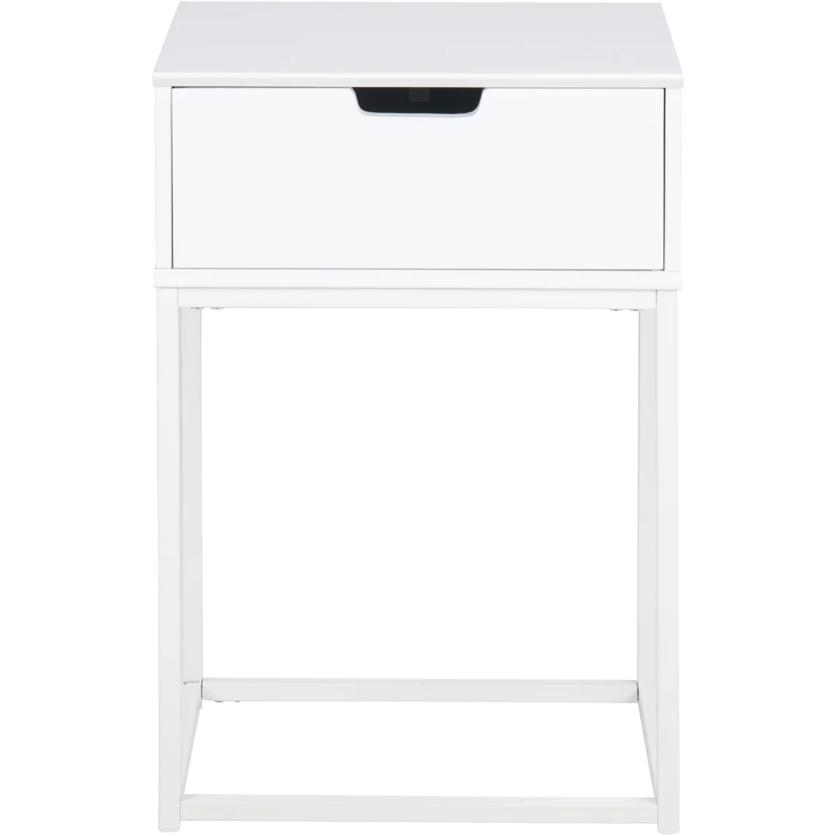 Mitra 1 Drawer Bedside Table - White – image 2