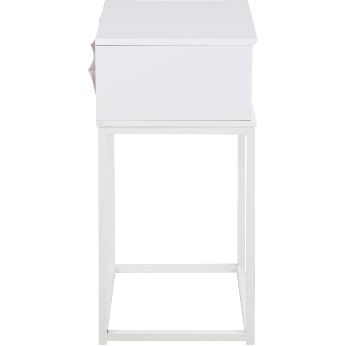 Mitra 1 Drawer Bedside Table - White – image 3