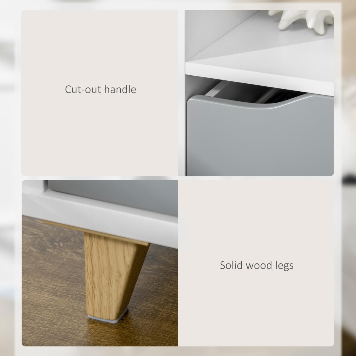 Nightstand, Bedside Table, Sofa Side Table - White – image 4