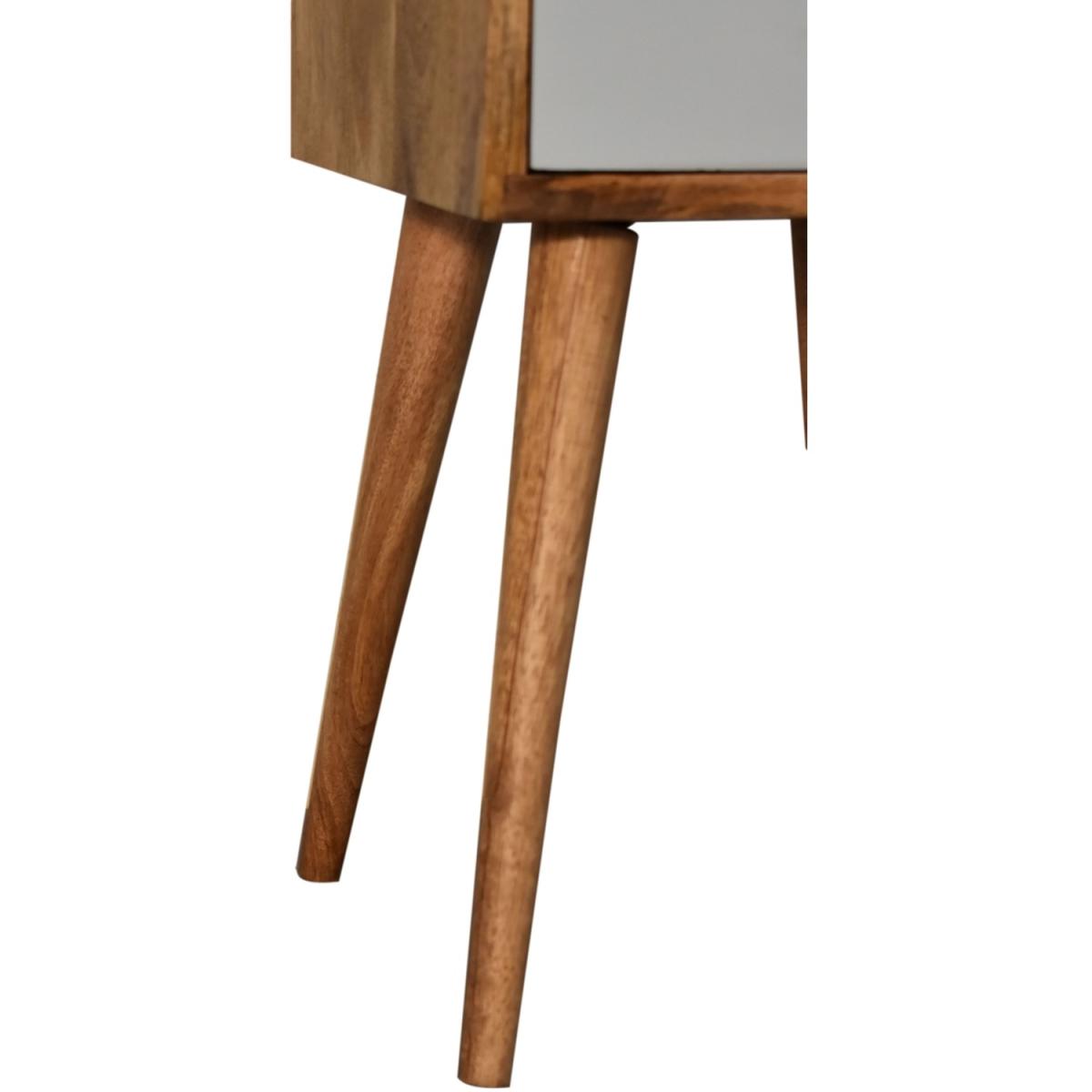 Mini Sky Blue Hand Painted Wood Bedside Table - Turquoise – image 5