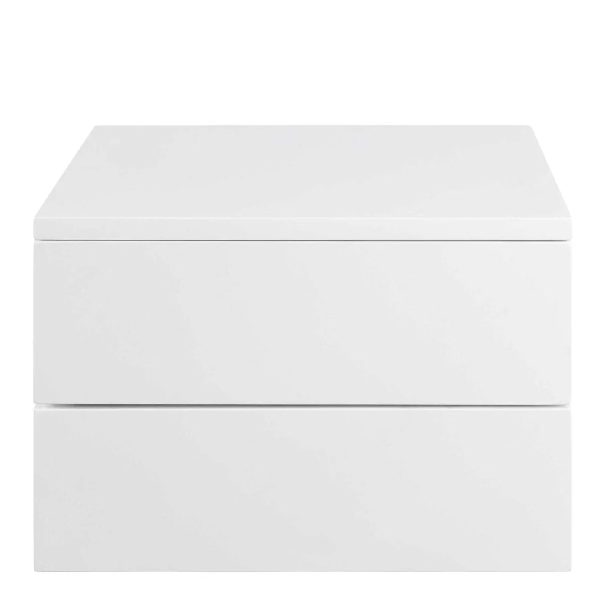 Wyld Haus Rome Wall-Mounted Bedside Table, Matt White, 2 Drawers - White – image 4
