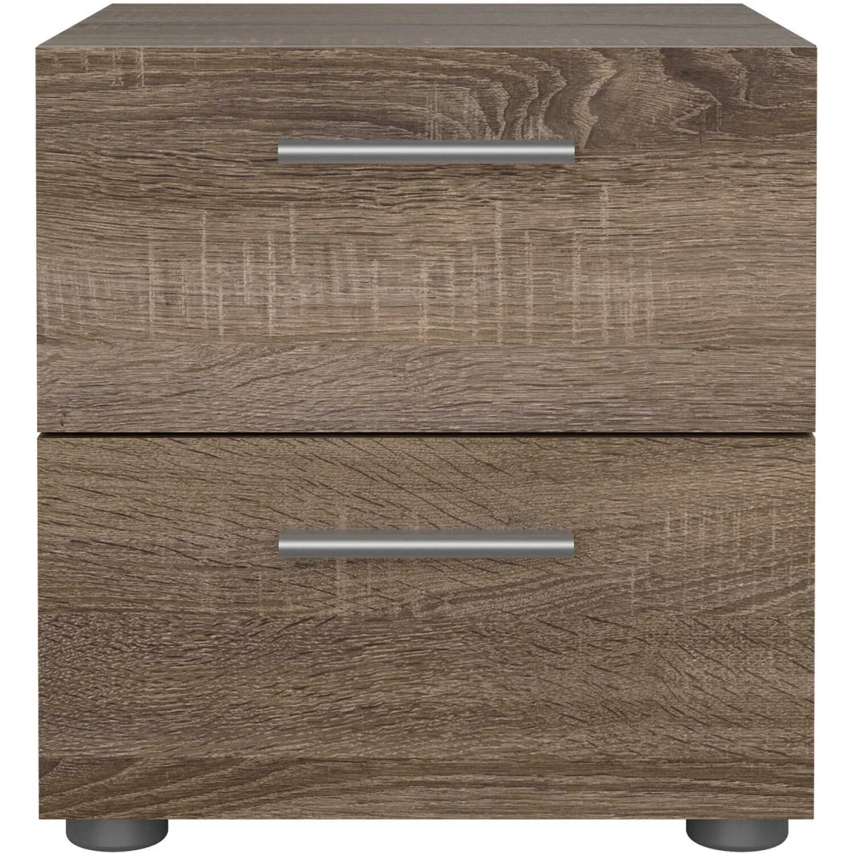 Daejeon Bedside Table, Dark Oak Effect, 2 Drawers - Brown – image 2