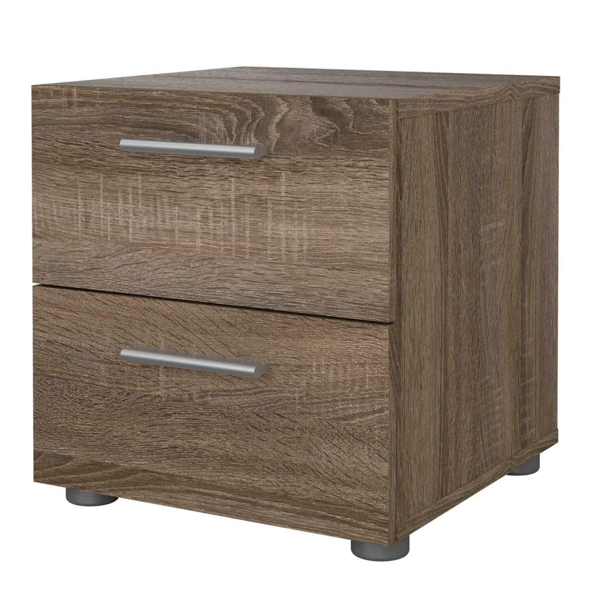 Daejeon Bedside Table, Dark Oak Effect, 2 Drawers - Brown – image 4