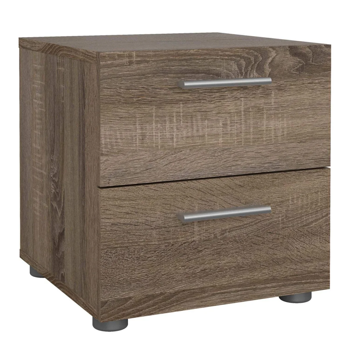 Daejeon Bedside Table, Dark Oak Effect, 2 Drawers - Brown – image 5
