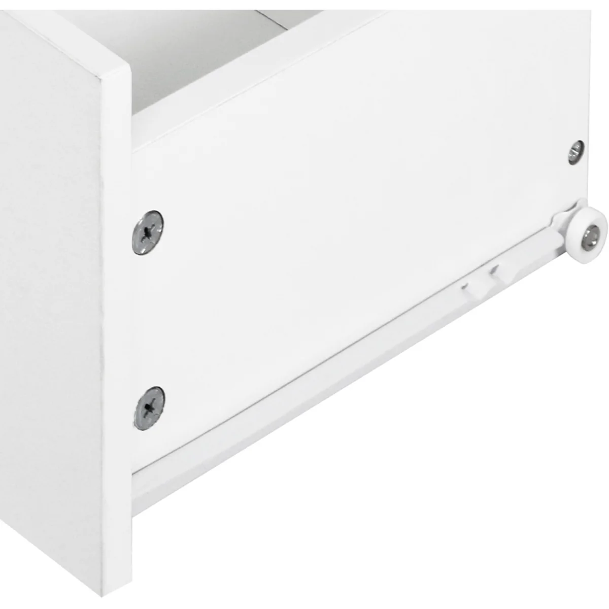 Bedside Tables Modern Nightstand White Storage Drawer Shelf Bedroom - White – image 3