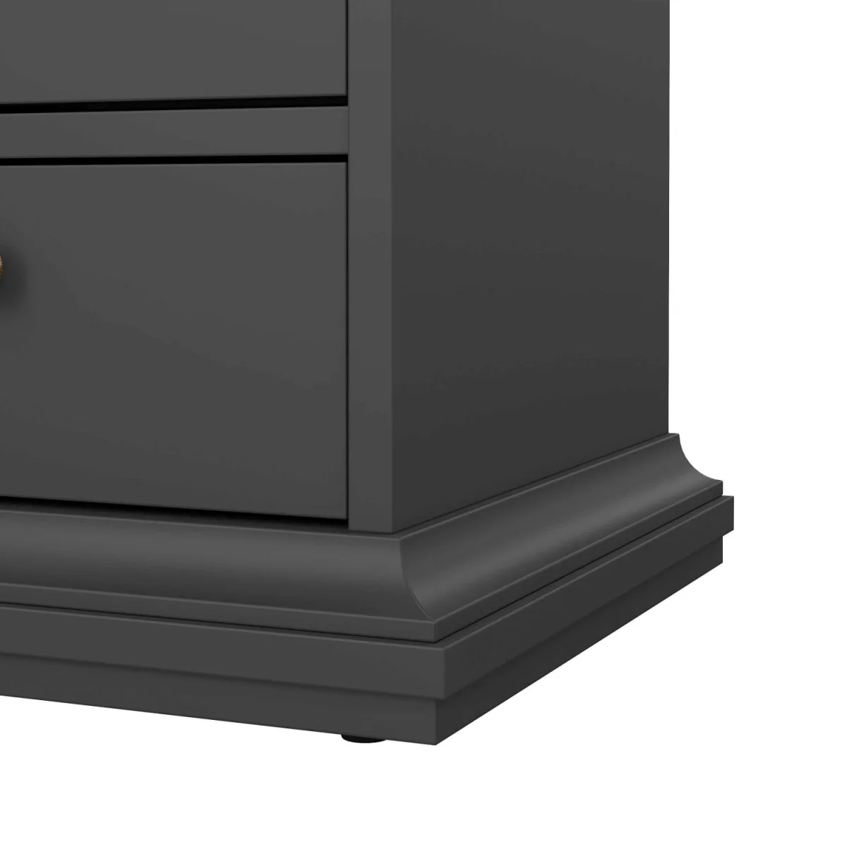 Osaka Farmhouse Dark Wooden Bedside Table 2 Drawers - Grey – image 4
