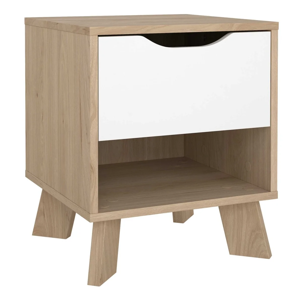 Hobro 1 Drawer Nightstand Natural - Neutral – image 2
