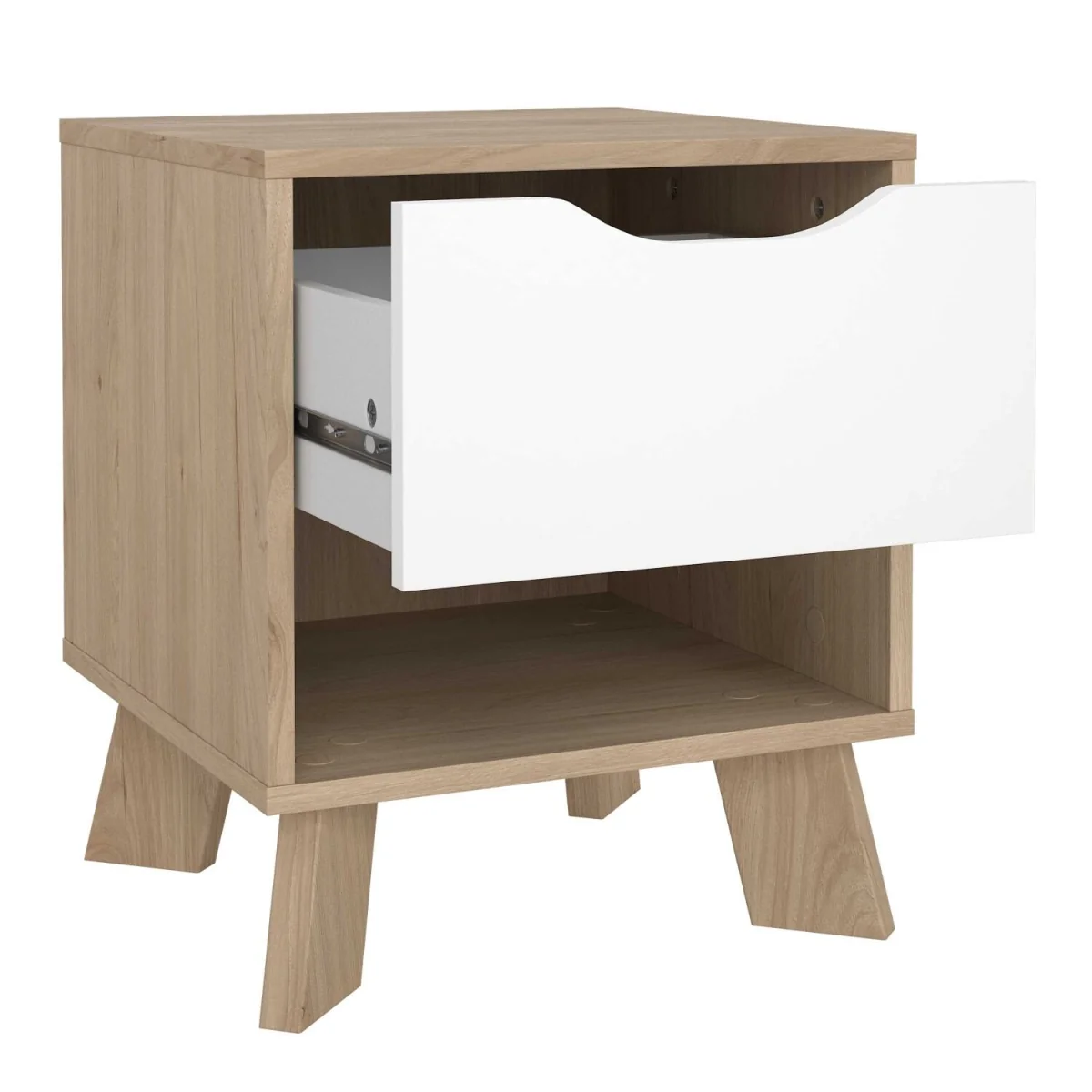 Hobro 1 Drawer Nightstand Natural - Neutral – image 6