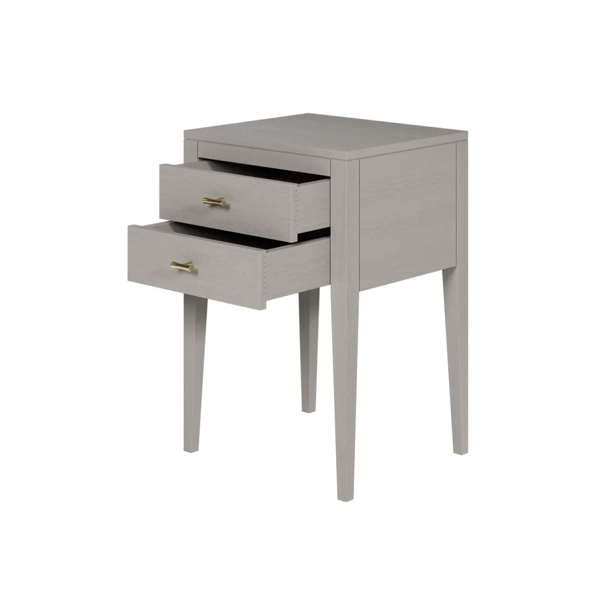 Wyld Haus Fortaleza Mist Grey Wood Grain 2-Drawer Bedside Table - Grey – image 4