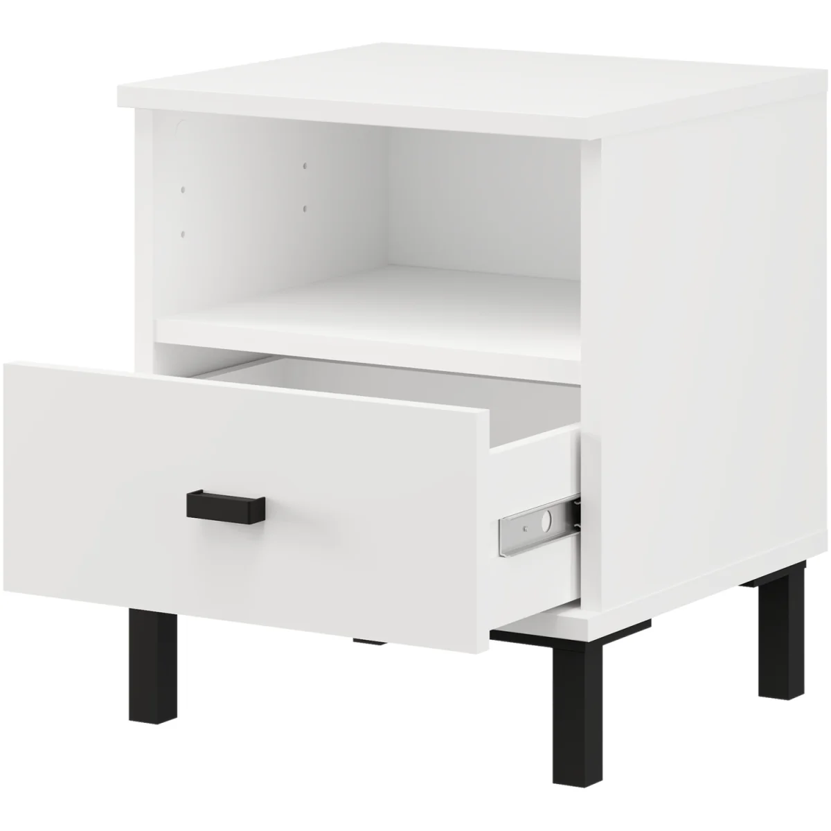 SALAMIS Bedside table, Opaque White - Cashmere – image 3