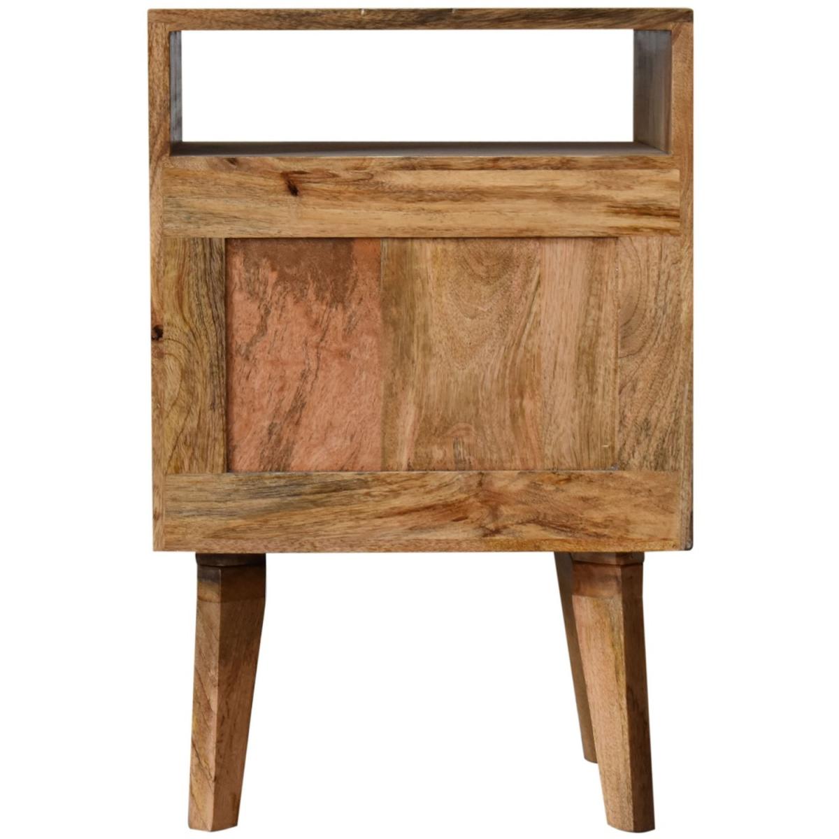 Knit Door Hand Crafted Mango Wood Bedside Table - Brown – image 2