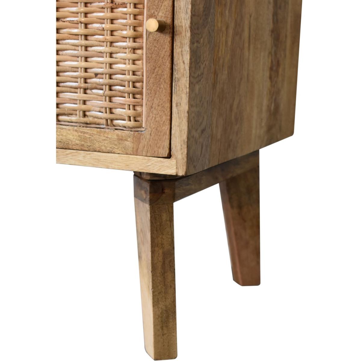 Knit Door Hand Crafted Mango Wood Bedside Table - Brown – image 3