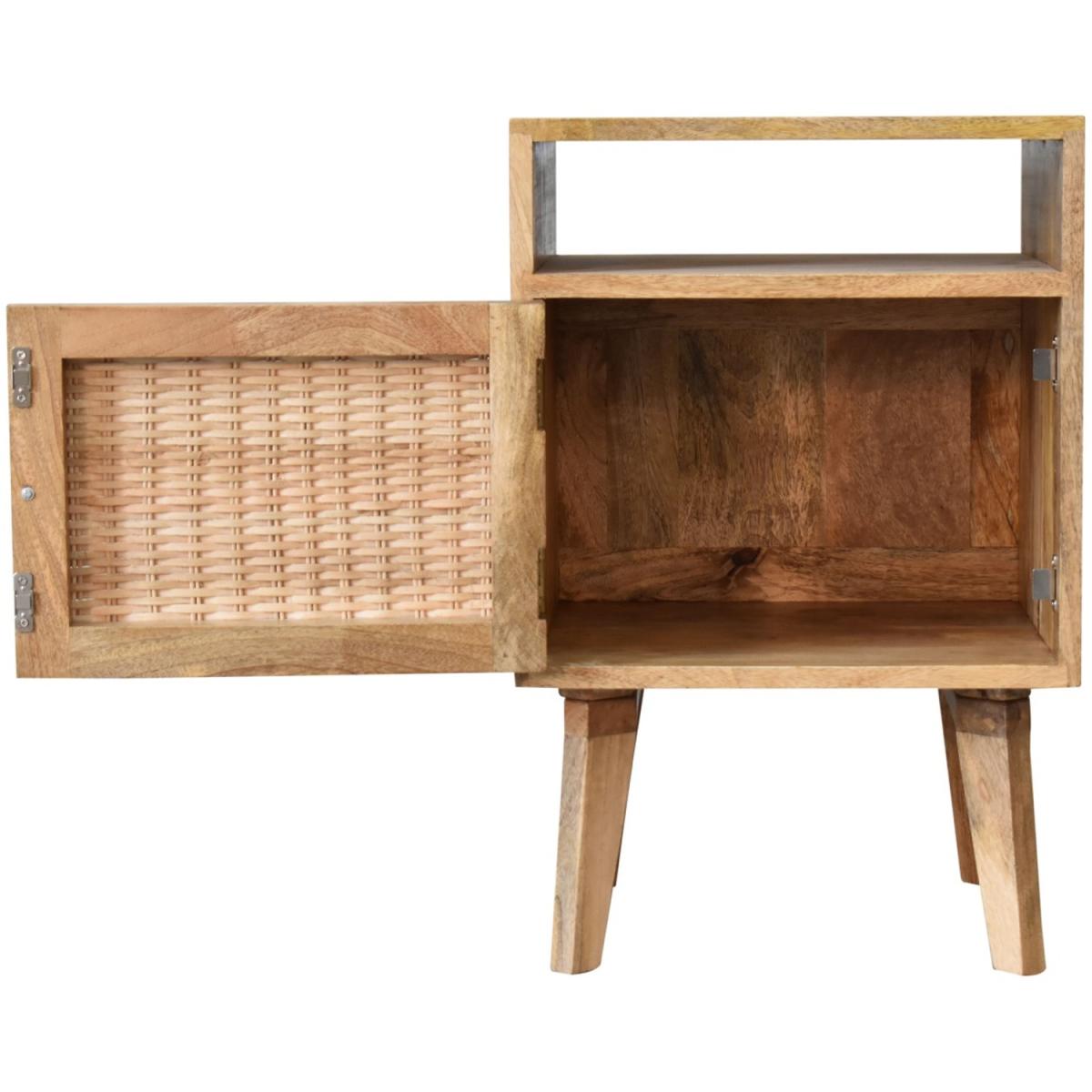 Knit Door Hand Crafted Mango Wood Bedside Table - Brown – image 4