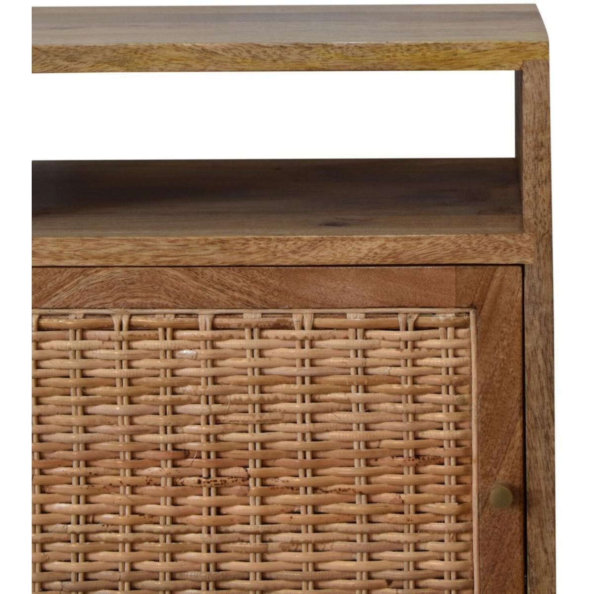 Knit Door Hand Crafted Mango Wood Bedside Table - Brown – image 5