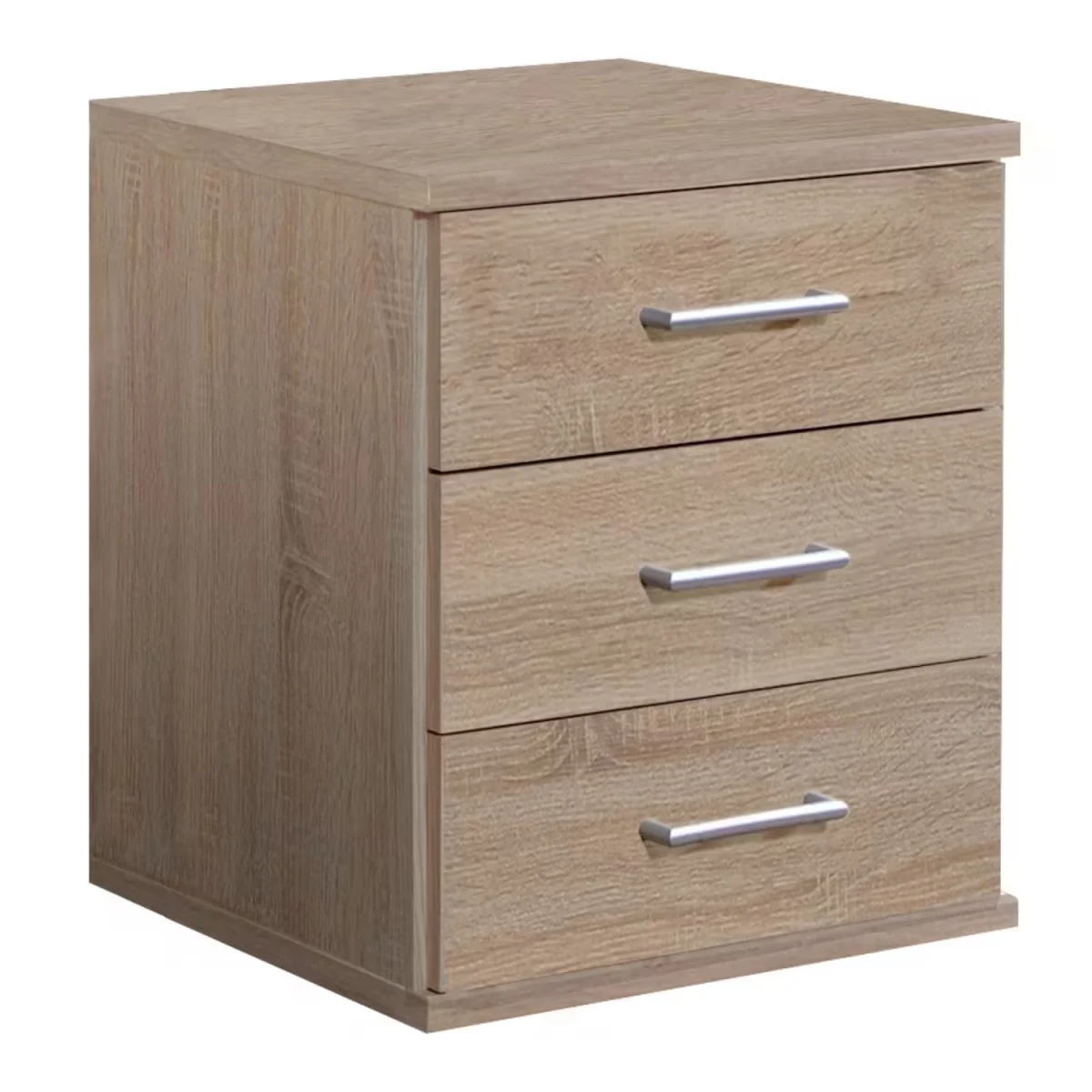 Osaka Oak 3 Drawer Bedside Cabinet - Oak – image 4