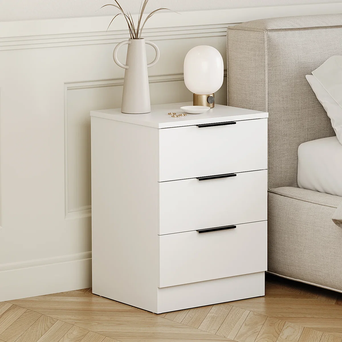 Trega 3 Drawer Bedside Chest - Pine / 1 – image 2