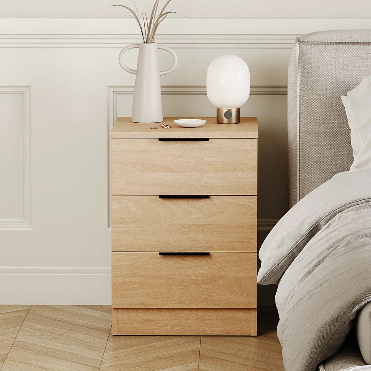 Trega 3 Drawer Bedside Chest - Pine / 1 – image 17