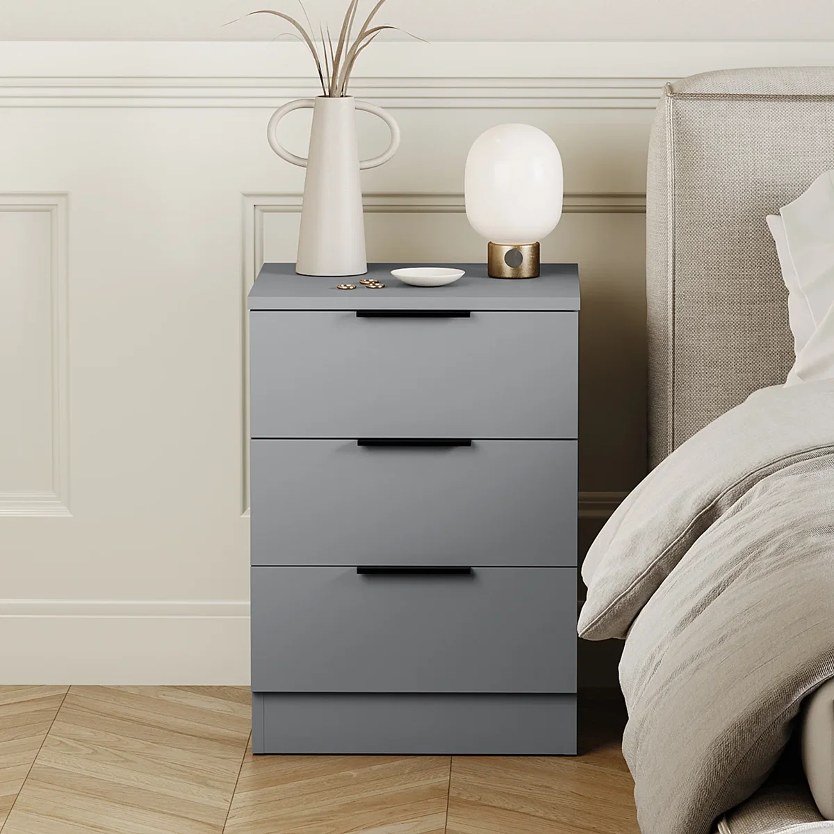 Trega 3 Drawer Bedside Chest - Pine / 1 – image 28