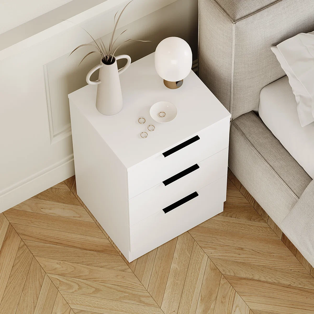 Trega 3 Drawer Bedside Chest - Pine / 1 – image 4