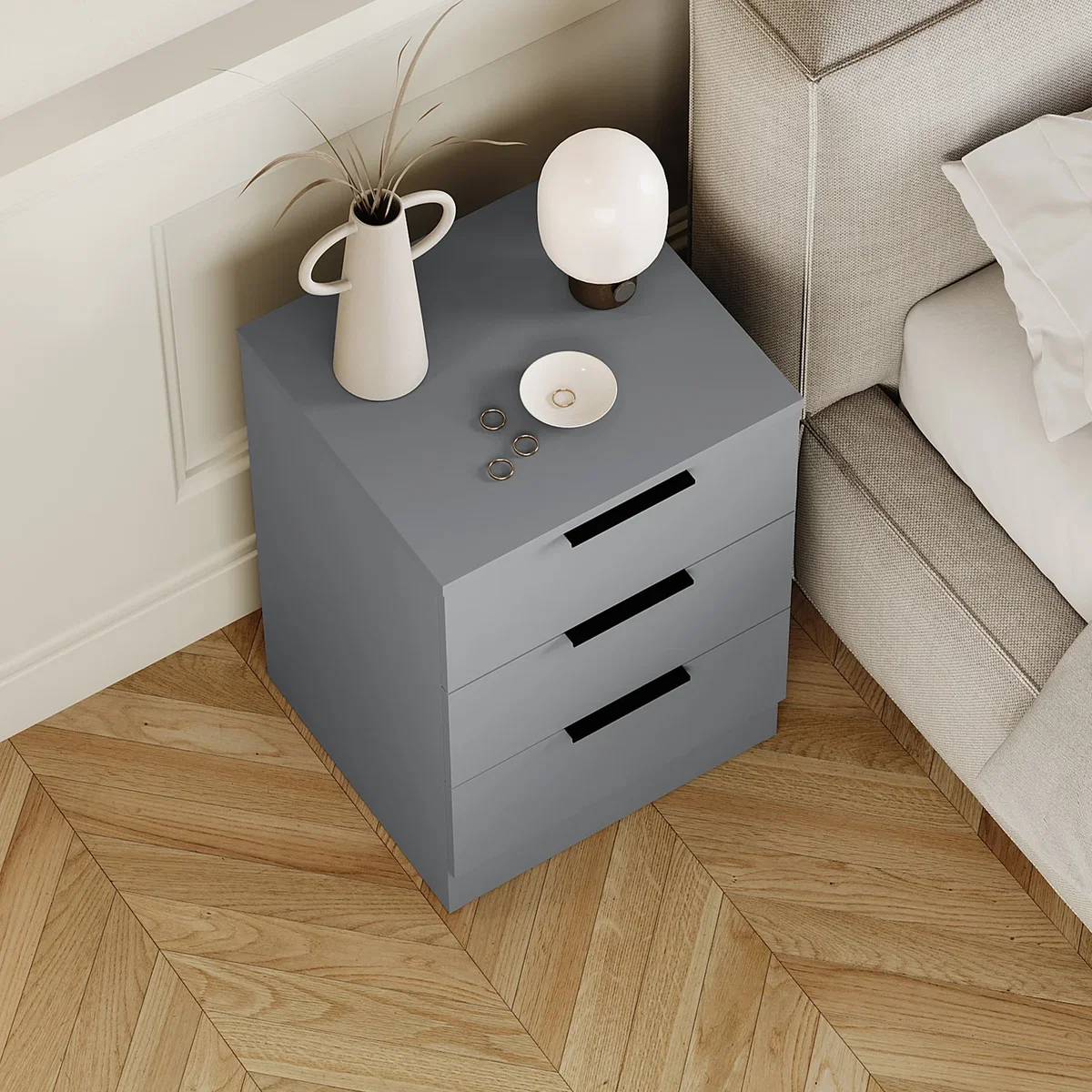 Trega 3 Drawer Bedside Chest - Pine / 1 – image 34