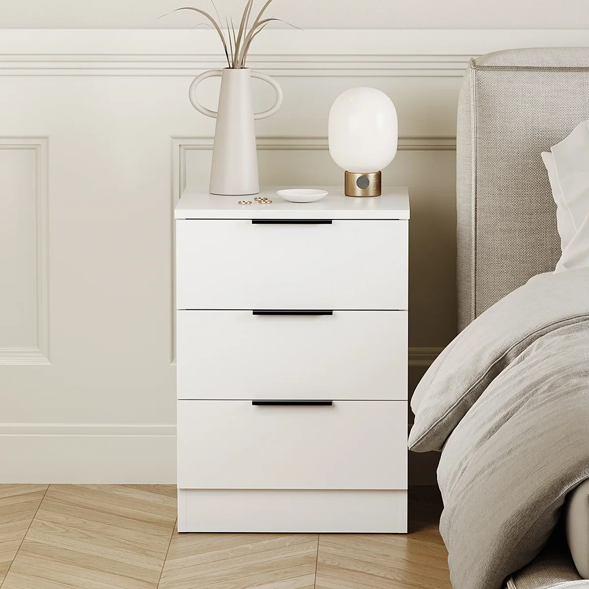 Trega 3 Drawer Bedside Chest - Pine / 1 – image 7