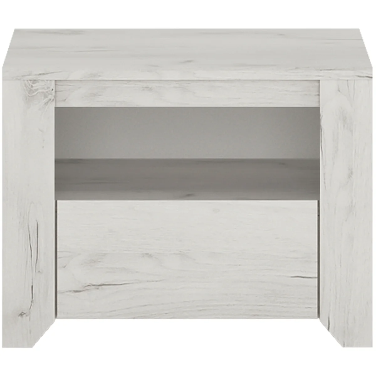 Angel 1 Drawer Bedside Cabinet - White – image 2