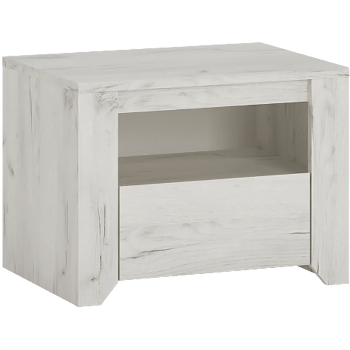 Angel 1 Drawer Bedside Cabinet - White – image 4