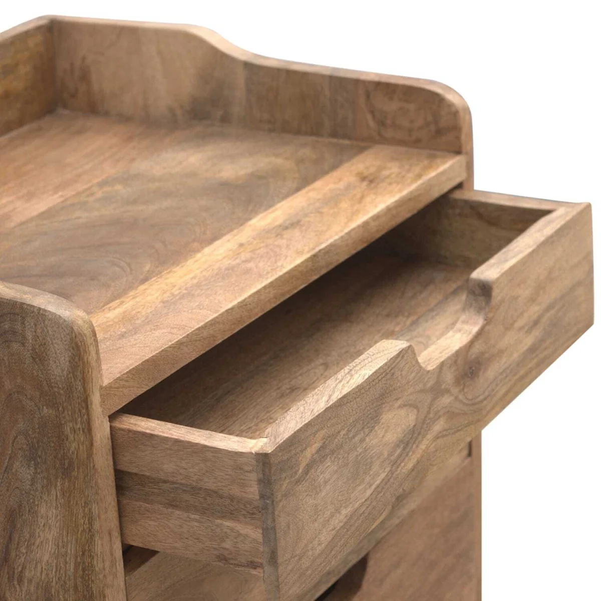 Bagnoregio 3 Drawer Mango Wood Bedside Table - Brown – image 3