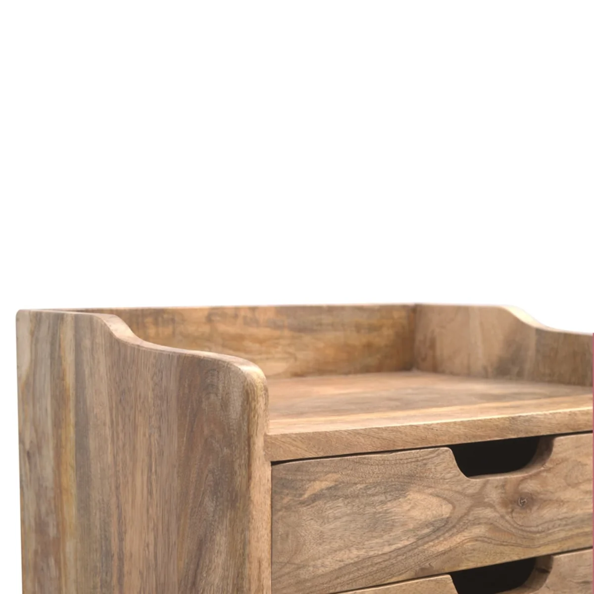 Bagnoregio 3 Drawer Mango Wood Bedside Table - Brown – image 4