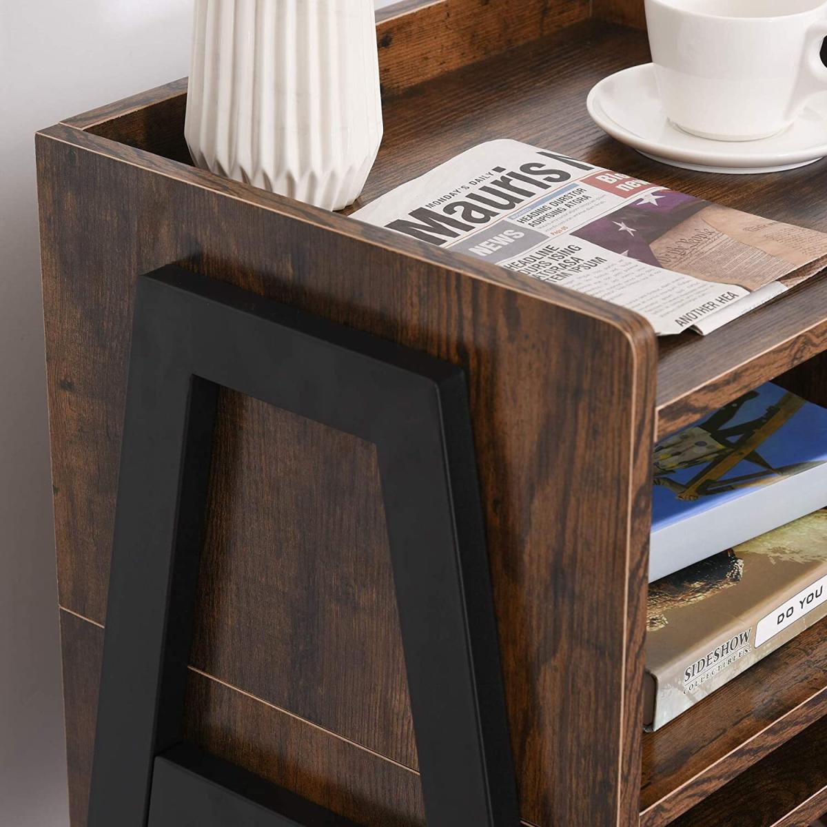 Set of 2 Stacking Bed Side Table  - Brown – image 3