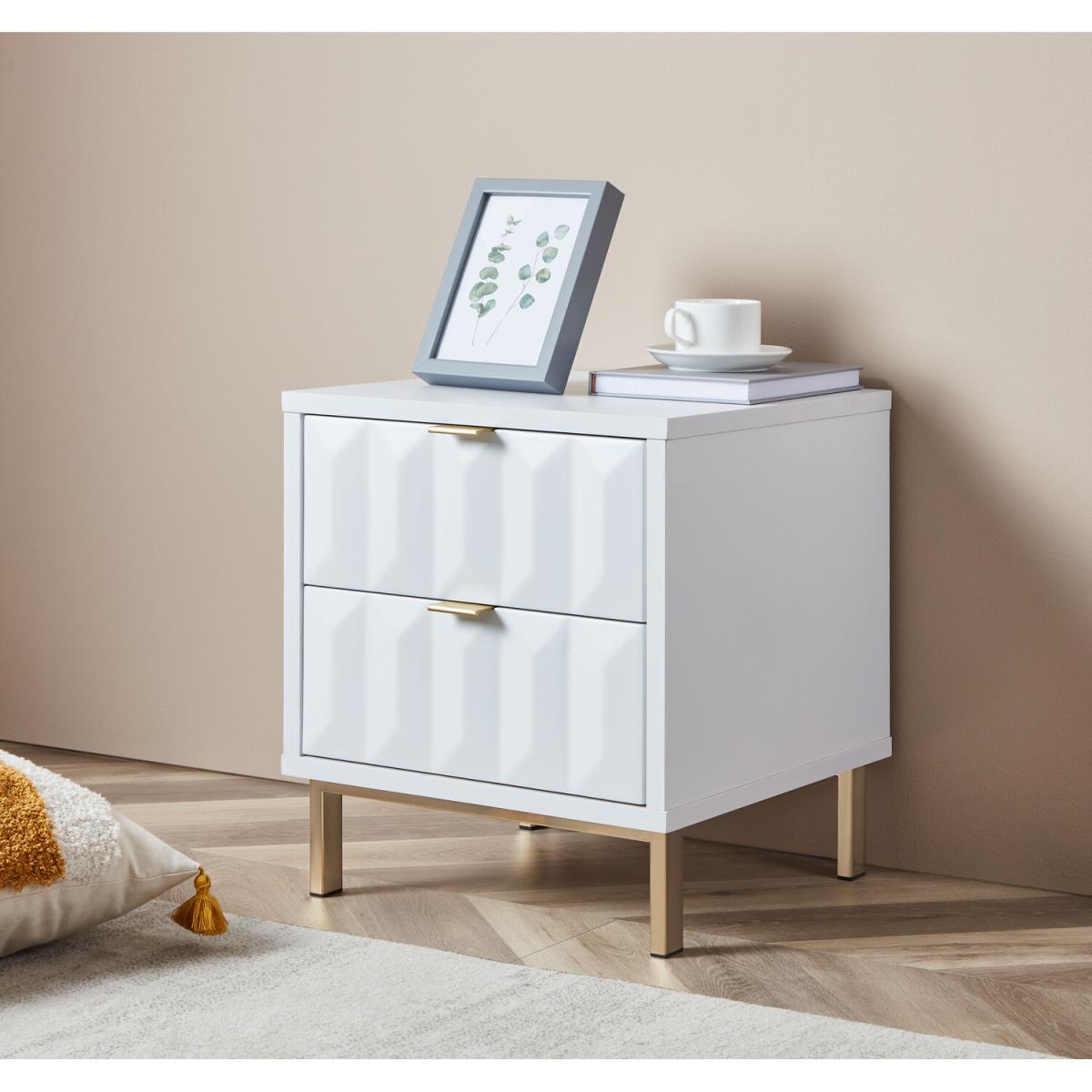 Lara Bedside Table - White – image 2