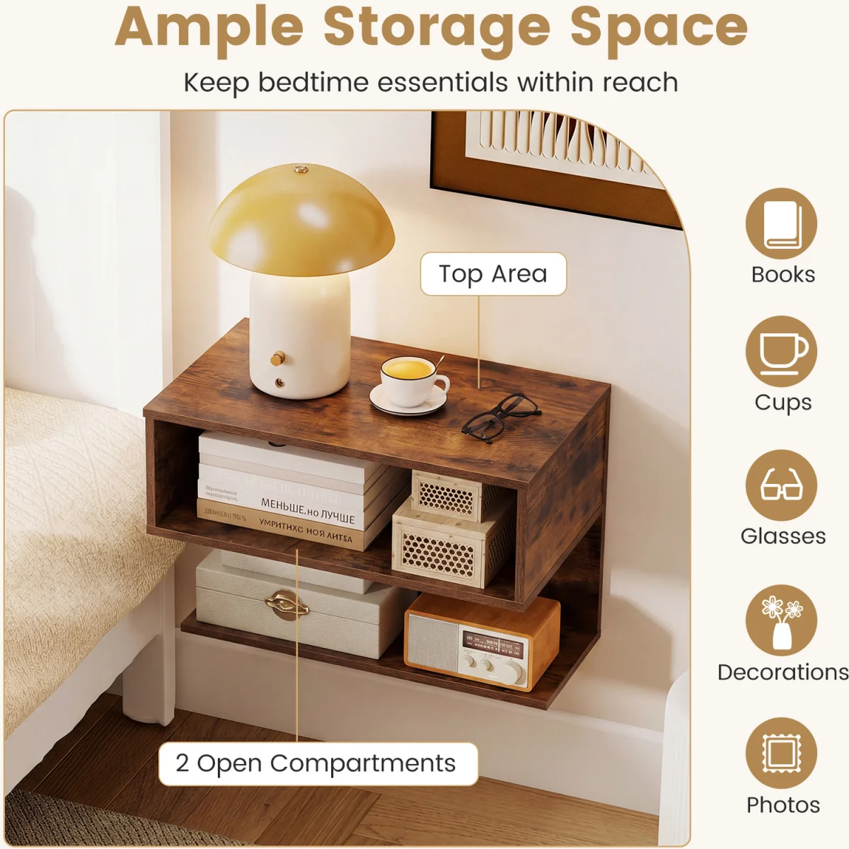 Set of 2 Floating Nightstand – image 6