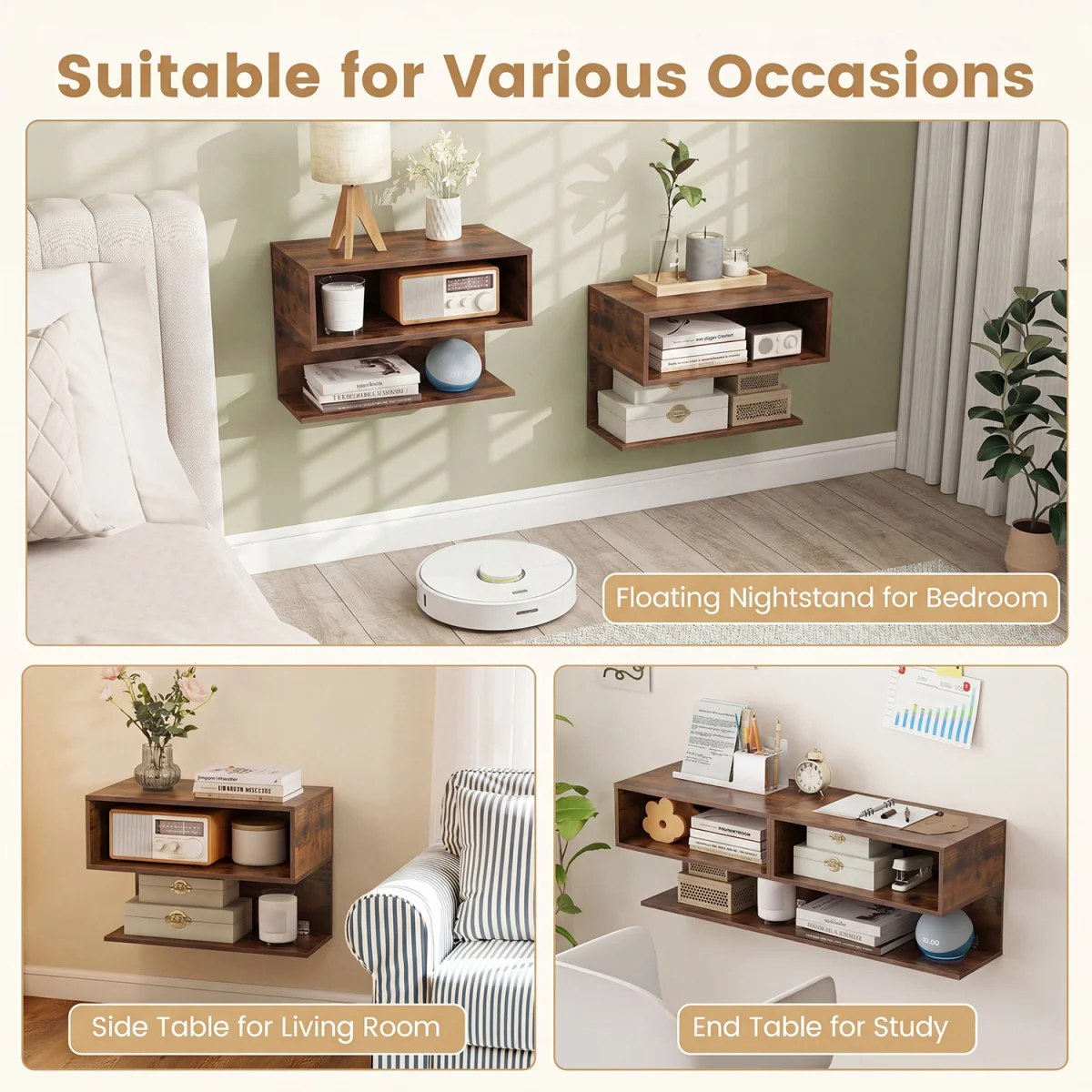 Set of 2 Floating Nightstand – image 9