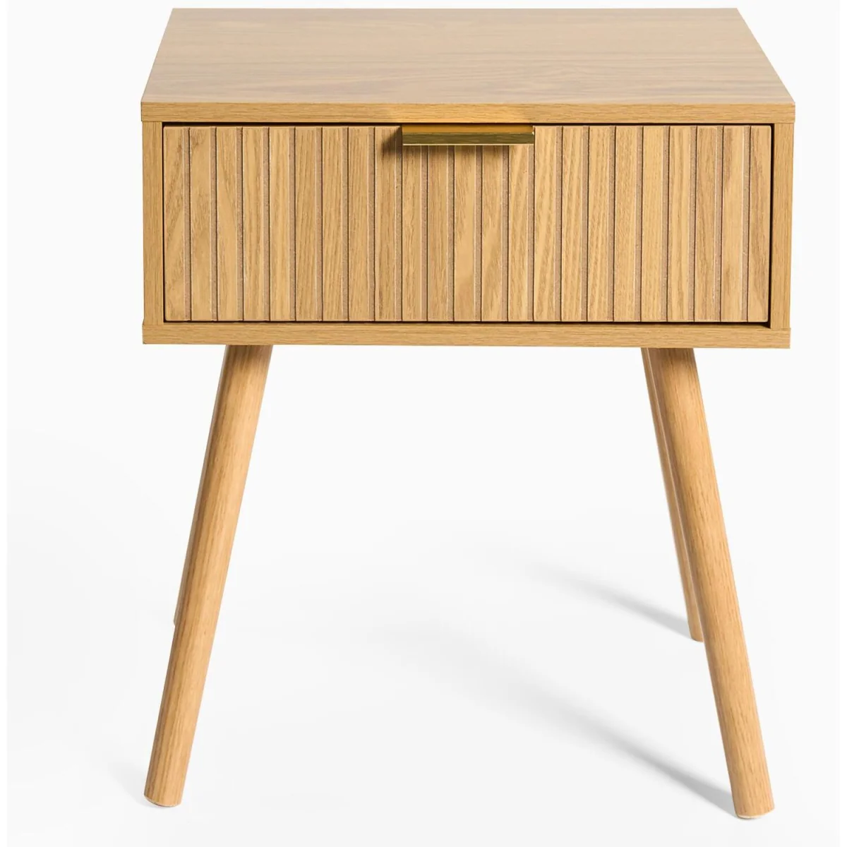 Venice Ribbed Bedside Table - White – image 3