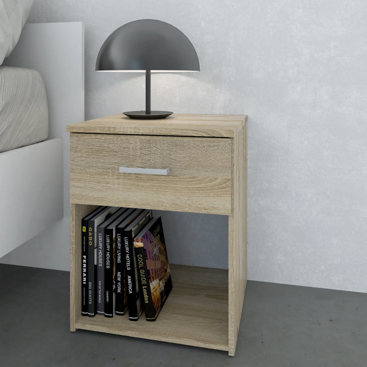 Space Bedside 1 Drawer - Oak – image 2