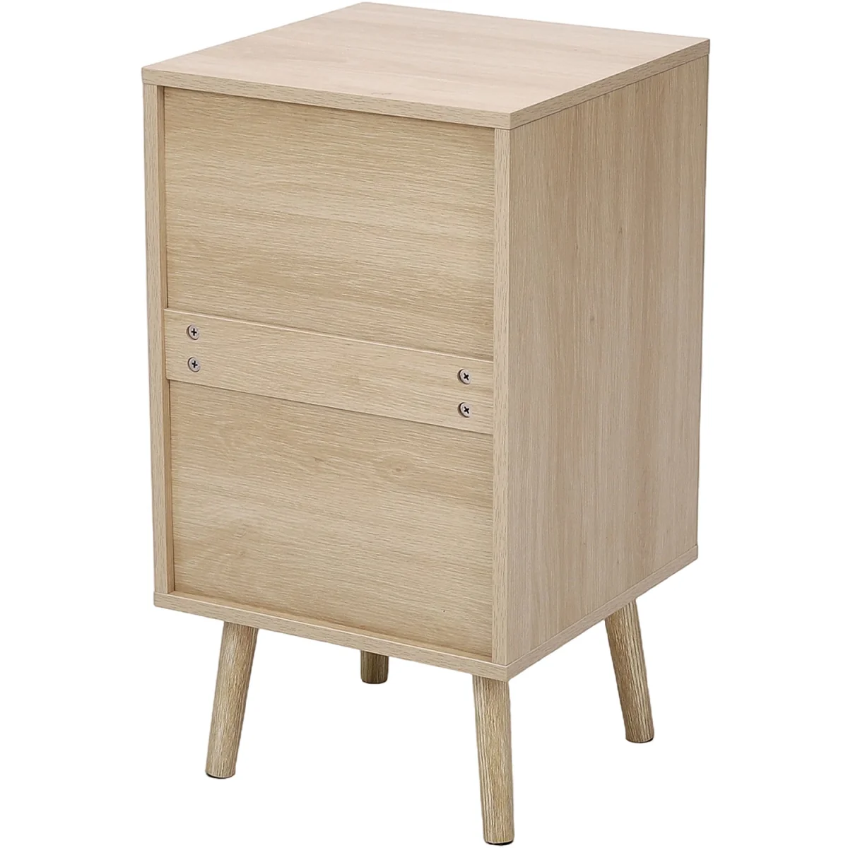 3 Drawer Bedside Table with Storage - Light Wood – image 3