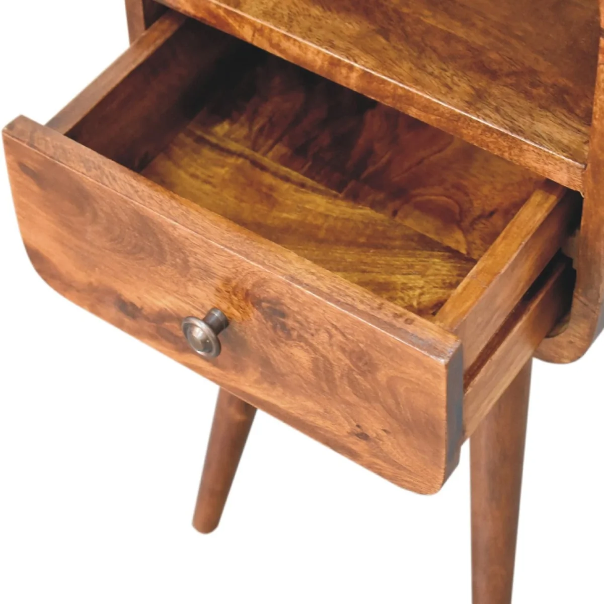 Olbia Mini Chestnut Mango Wood Bedside Table - Brown – image 6