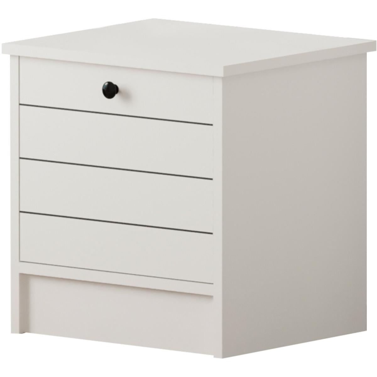 SABRO 1 Door Bedside Table - White – image 2