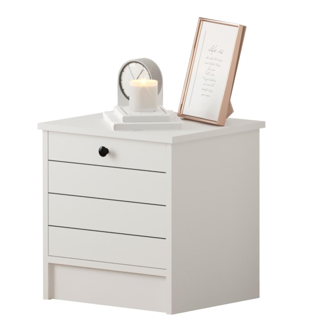 SABRO 1 Door Bedside Table - White – image 5