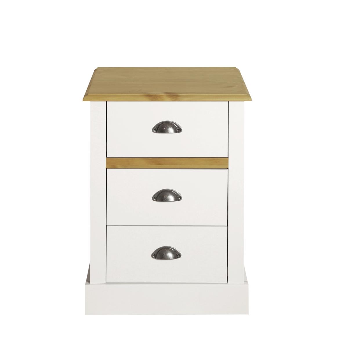 Sandringham Three Drawer Bedside Cabinet - Grey – image 2