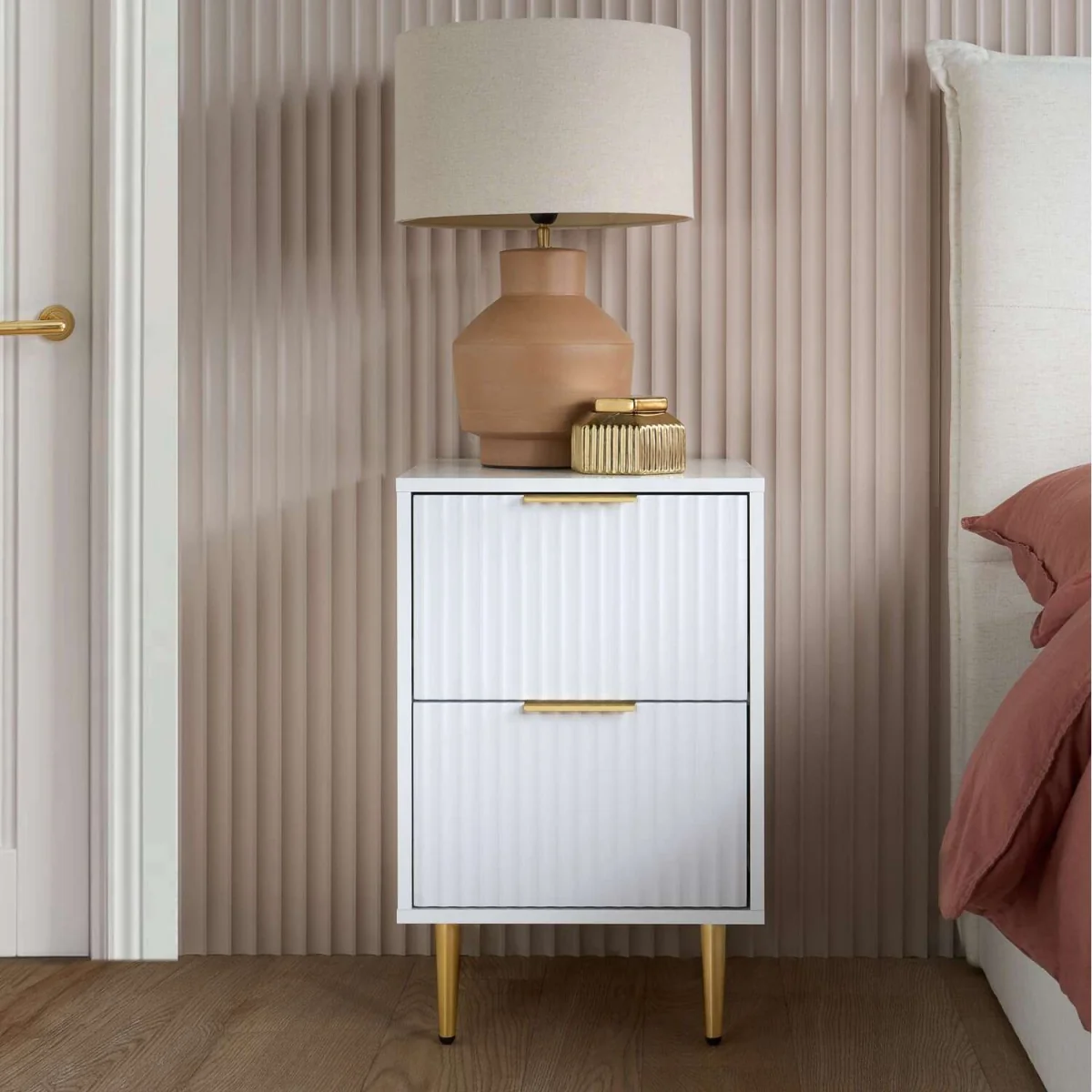 Zara Pair Of Bedsides 2 Drawer Bundle - White – image 2