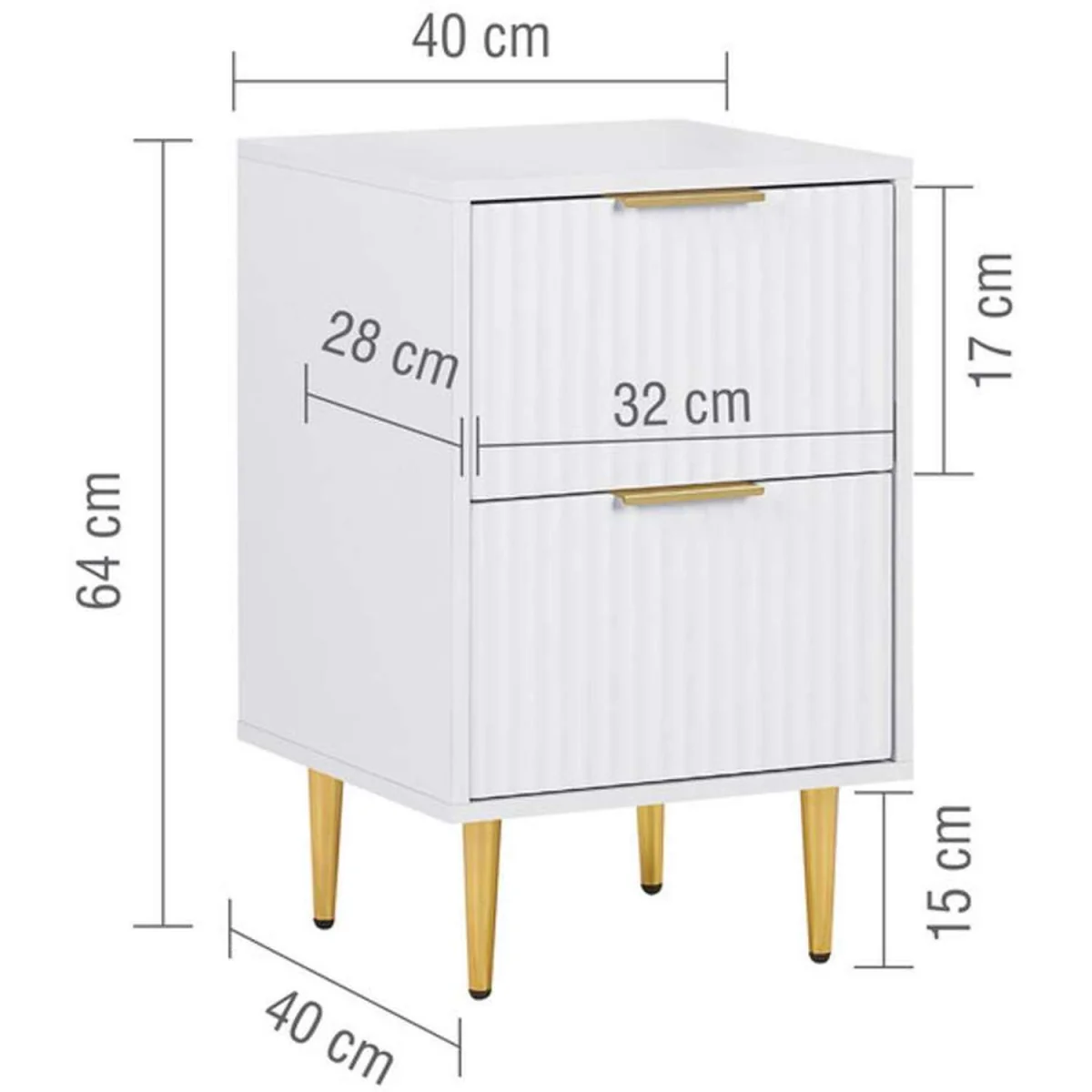 Zara Pair Of Bedsides 2 Drawer Bundle - White – image 10