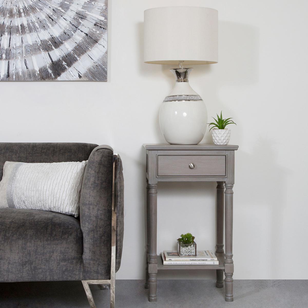 Coby One Drawer Bedside Table - Taupe – image 7