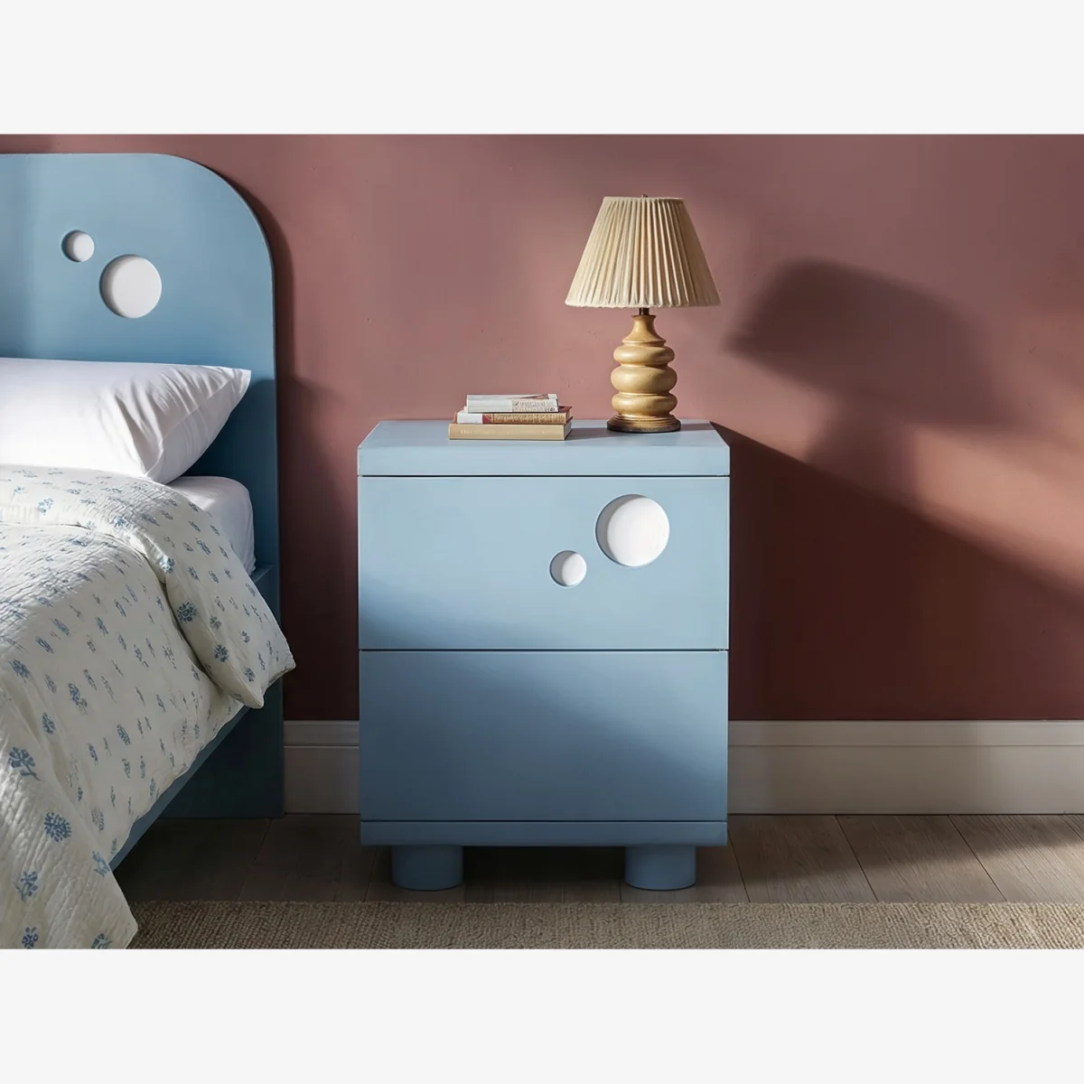 Livana Bedside Table - Blue