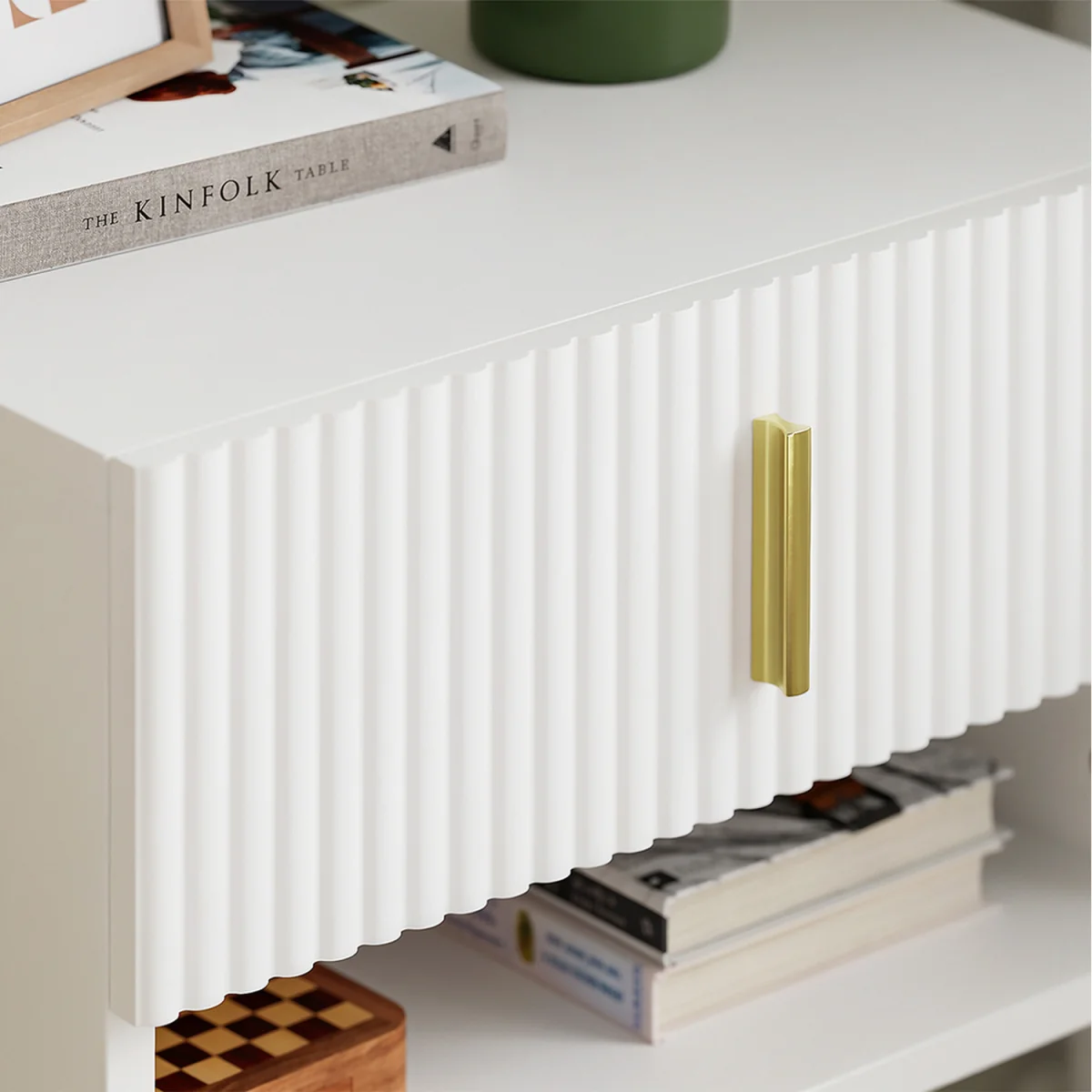 Floating Nightstand with LED Sensor Light - White – image 8