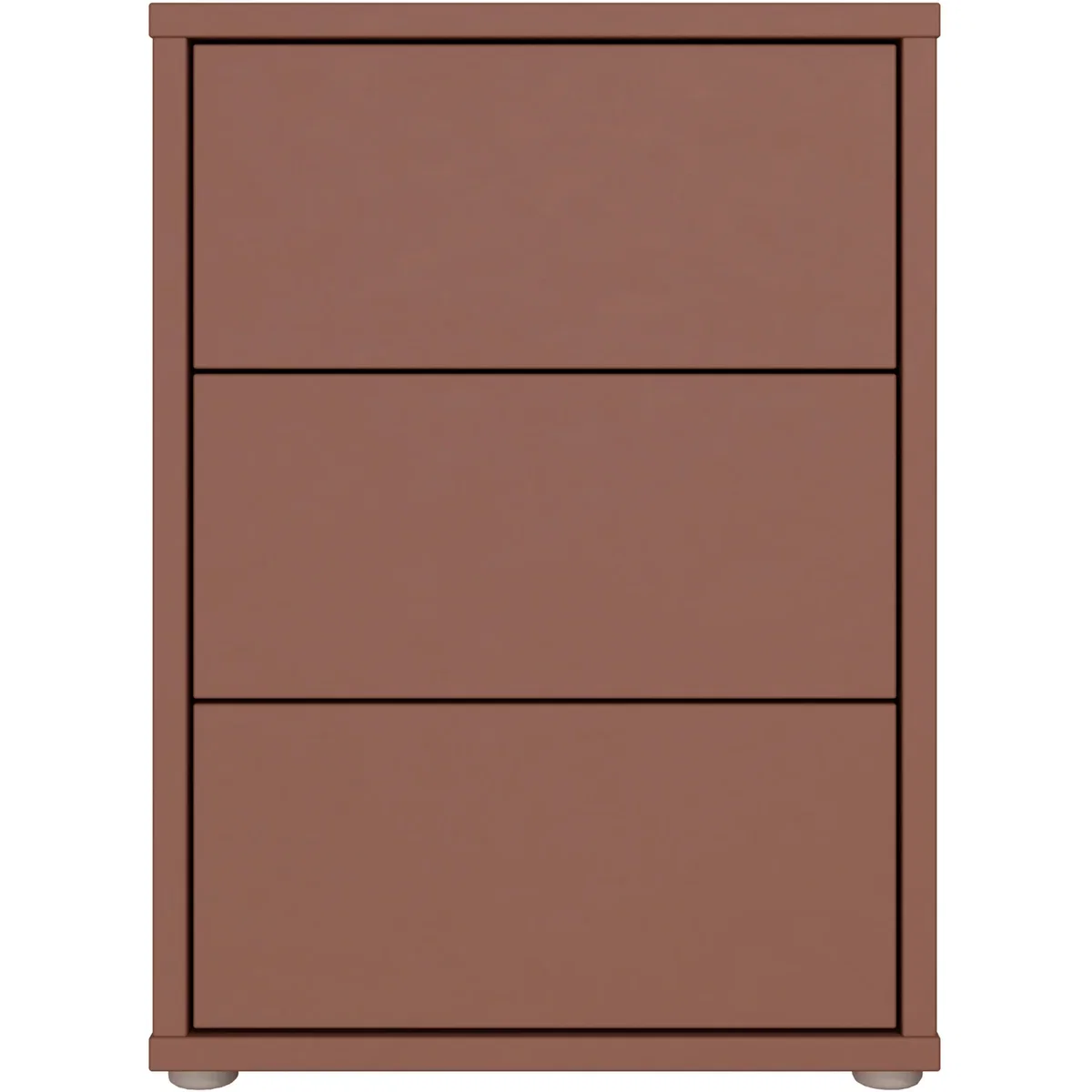 Alice Springs Bedside Cabinet with 3 Drawers Push-Open in Terracotta - Terracotta – image 3