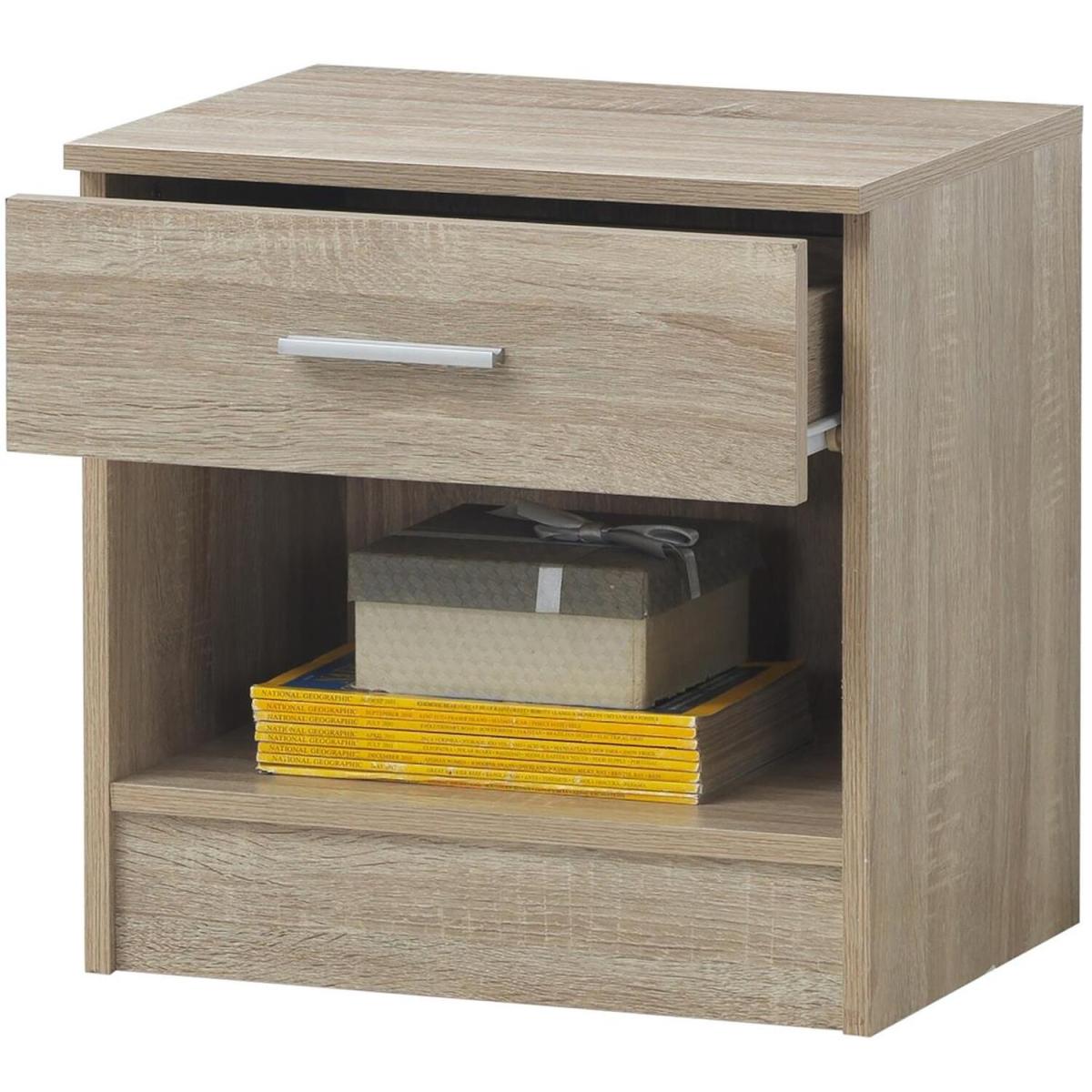 Rio Costa 1 Drawer Bedside Table - Beech – image 16