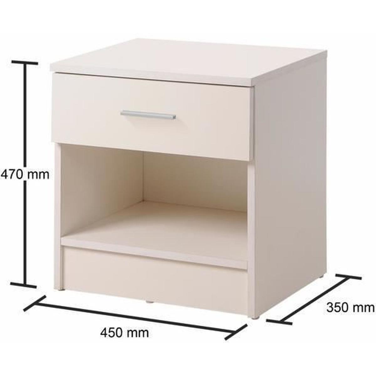 Rio Costa 1 Drawer Bedside Table - Beech – image 19
